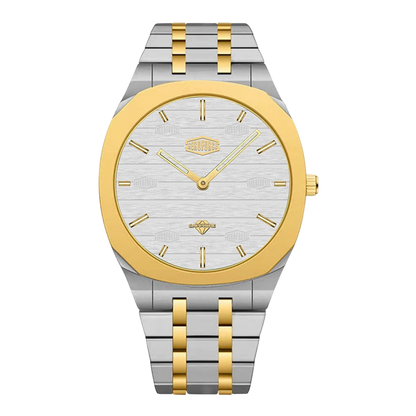 HeroForce 5038 silver dial gold bezel
