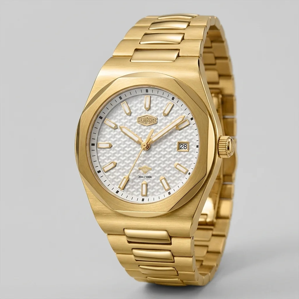 HeroForce 5041 Gold Light - gold luxury chronograph studio