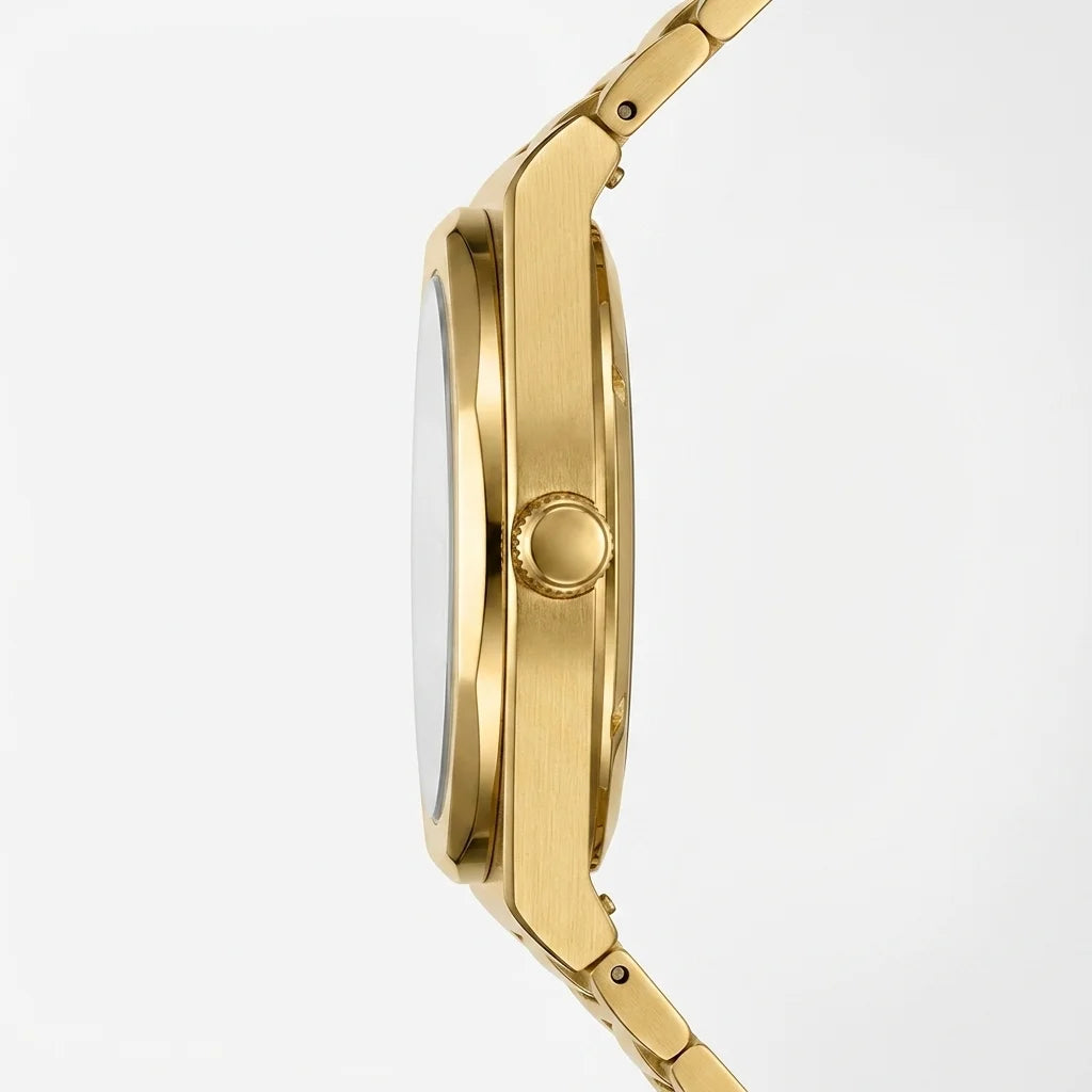 HeroForce 5041 Gold Light - gold luxury watch side profile view