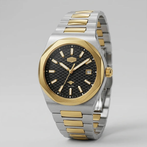 HeroForce 5041 Luxury Ana - luxury analog steel watch in studio