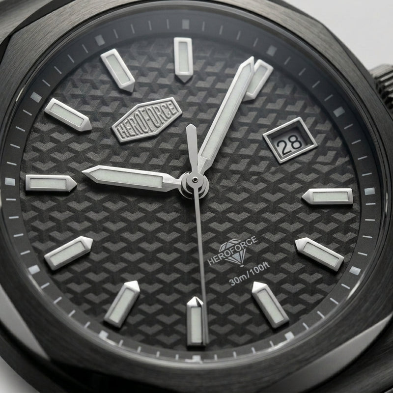 HeroForce 5041 Men's Watc - textured dial, sharp indices, subdials