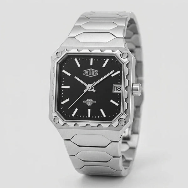HeroForce 5045 Square Cas - quiet luxury, premium timepiece in studio