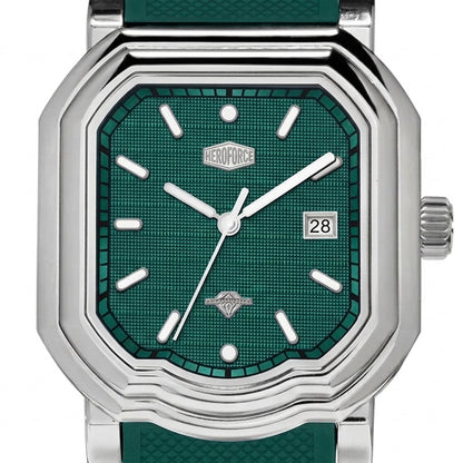 HeroForce 5051P Men's Squ - macro dial, luxury, sharp, white background