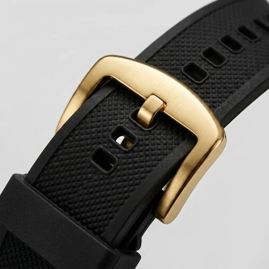HeroForce 5051P Black Strap Light Edition – Men’s Square Business Watch bracelet