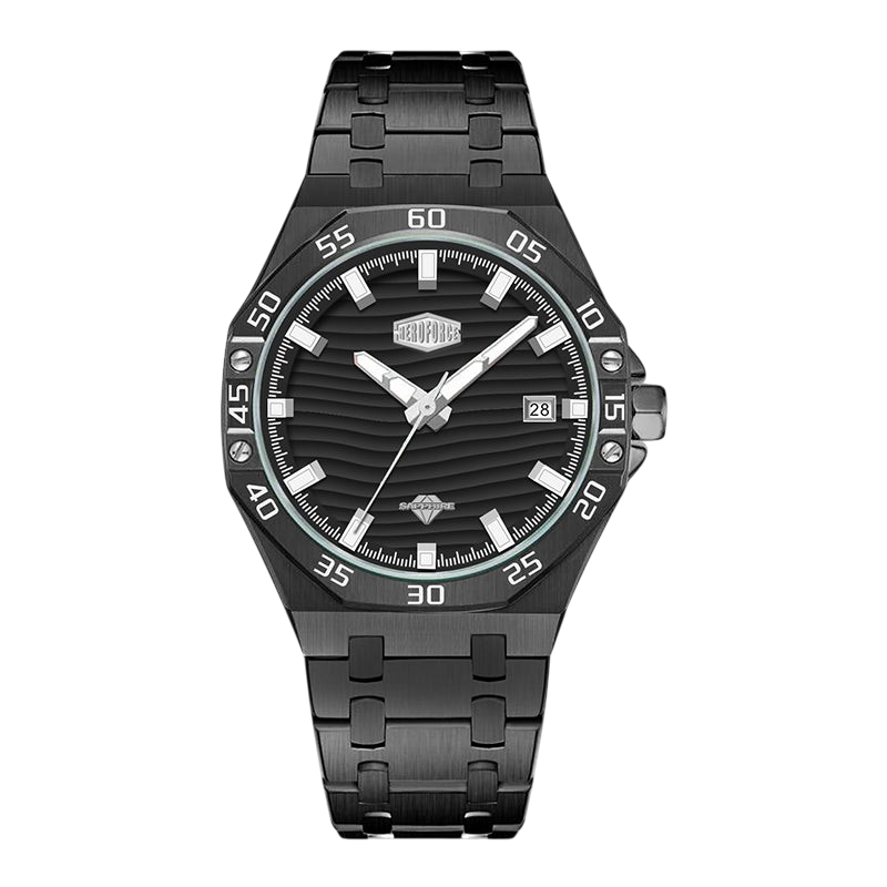 HeroForce 5343 - black silver watch