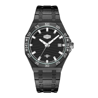 HeroForce 5343 - black silver watch
