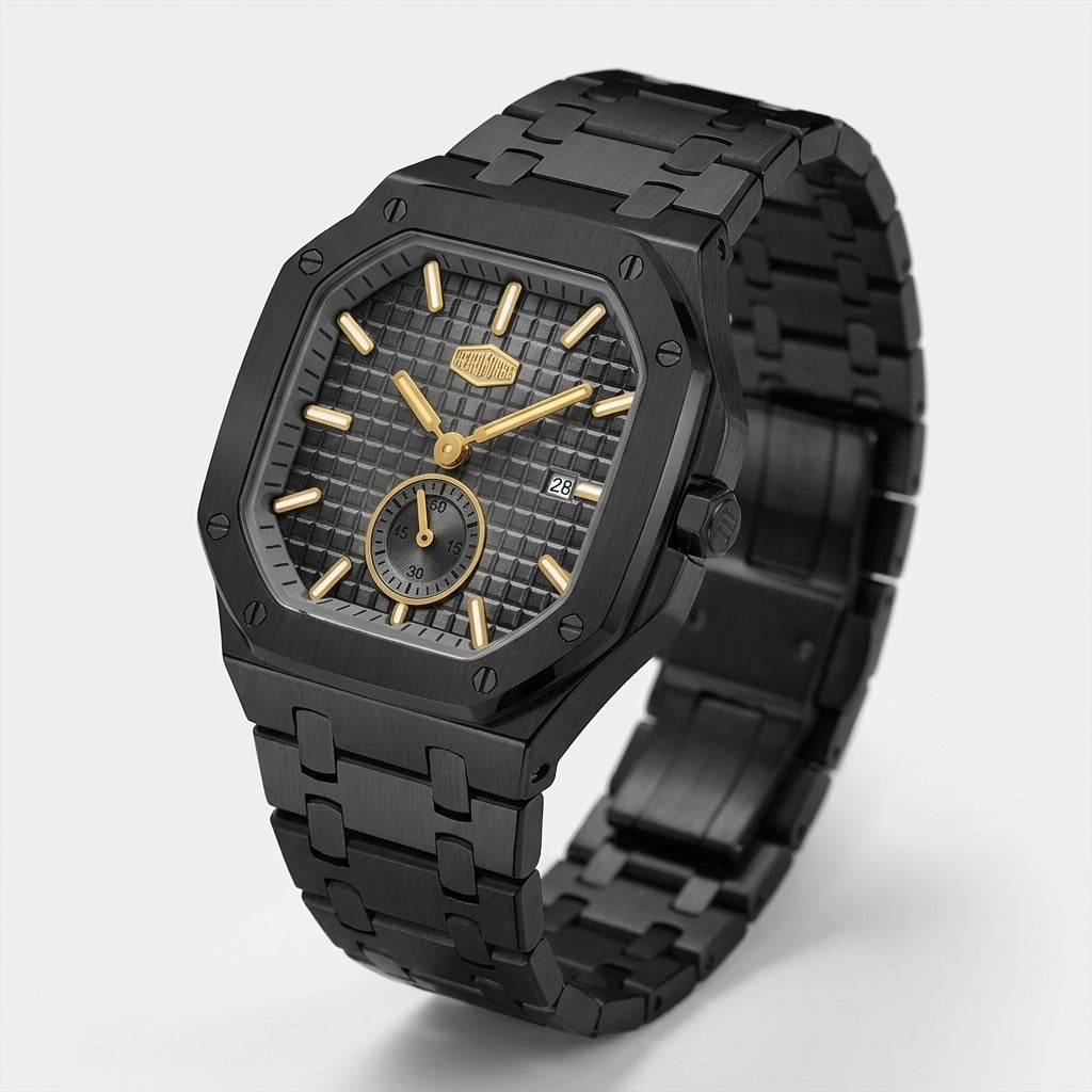 Heroforce 5025A Shadow Prestige Men's Quartz Watch - angled studio shot