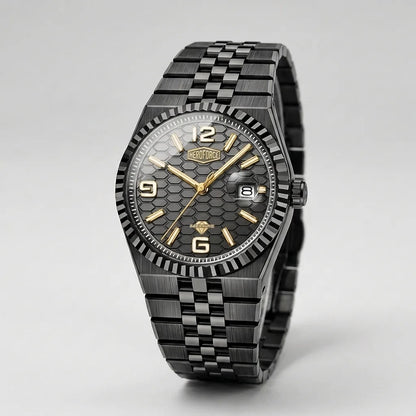 Heroforce 5036B Ocean Wave Arabic Dial Watch - angled view