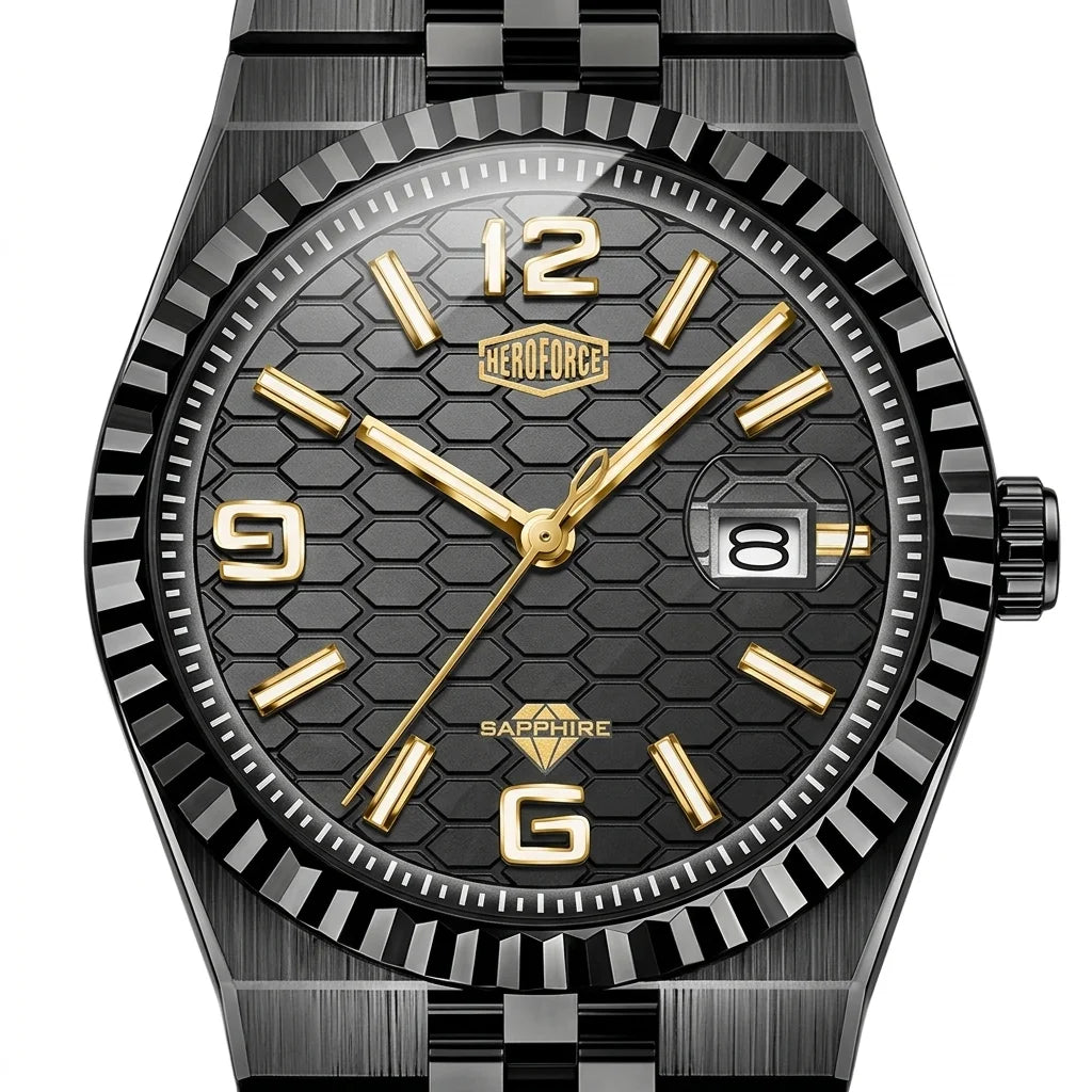 Heroforce 5036B Ocean Wav - blue ocean wave dial