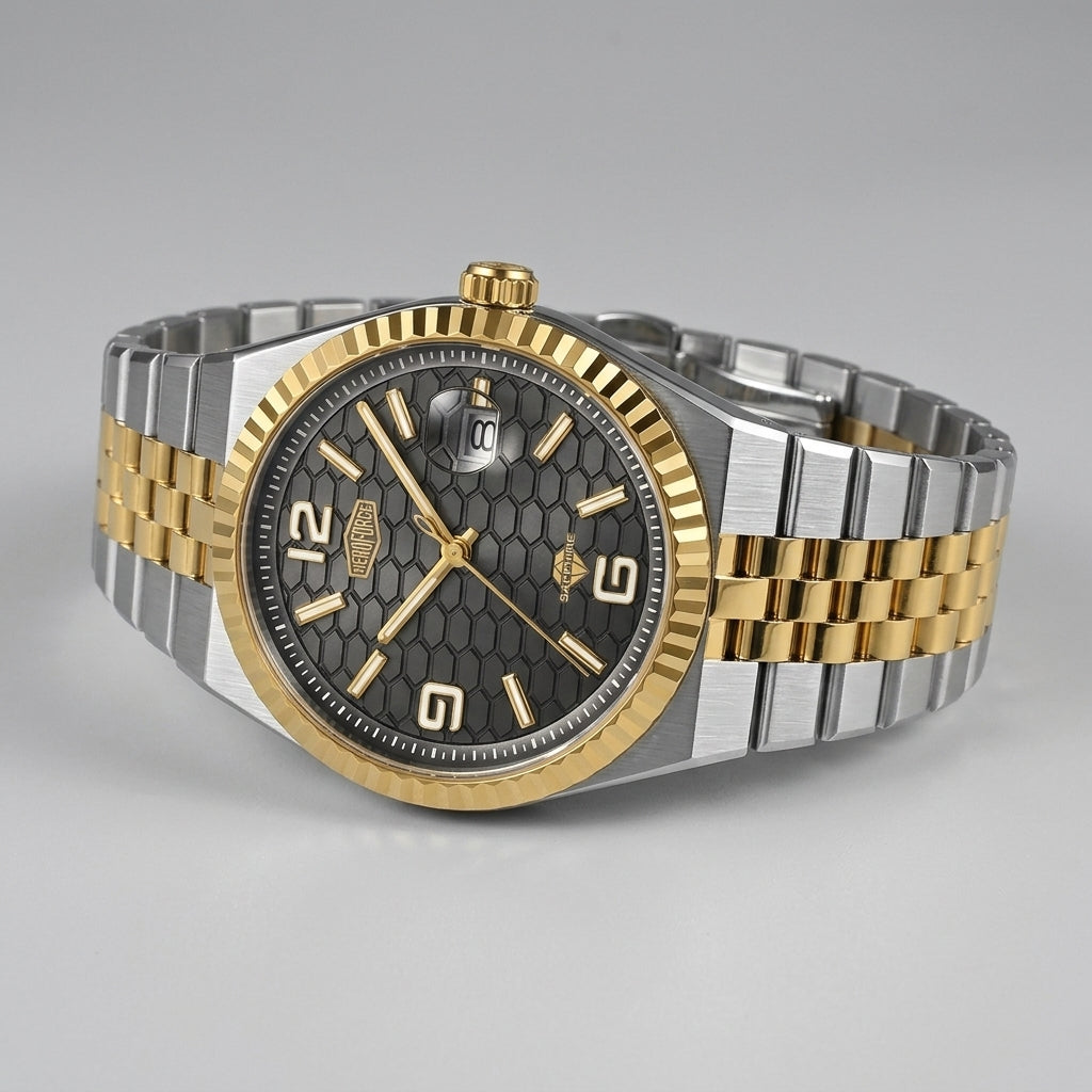 Heroforce 5036 Premium Fe - premium steel watch, detailed