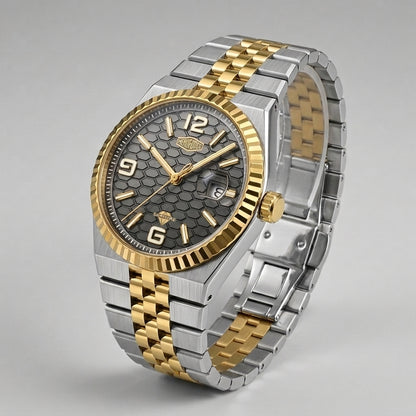 Heroforce 5036 Premium Fe - premium steel watch, detailed in studio