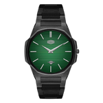 HeroForce 5037A black watch, green striped dial