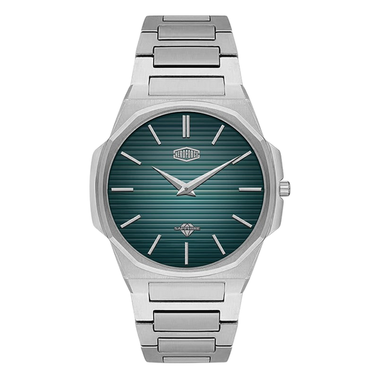front view teal dial