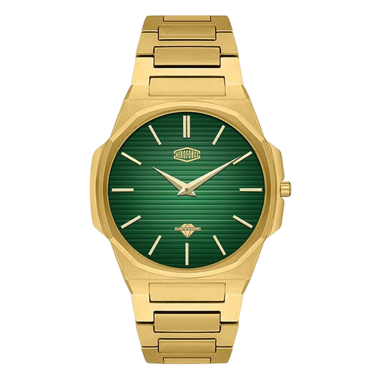front view green dial
