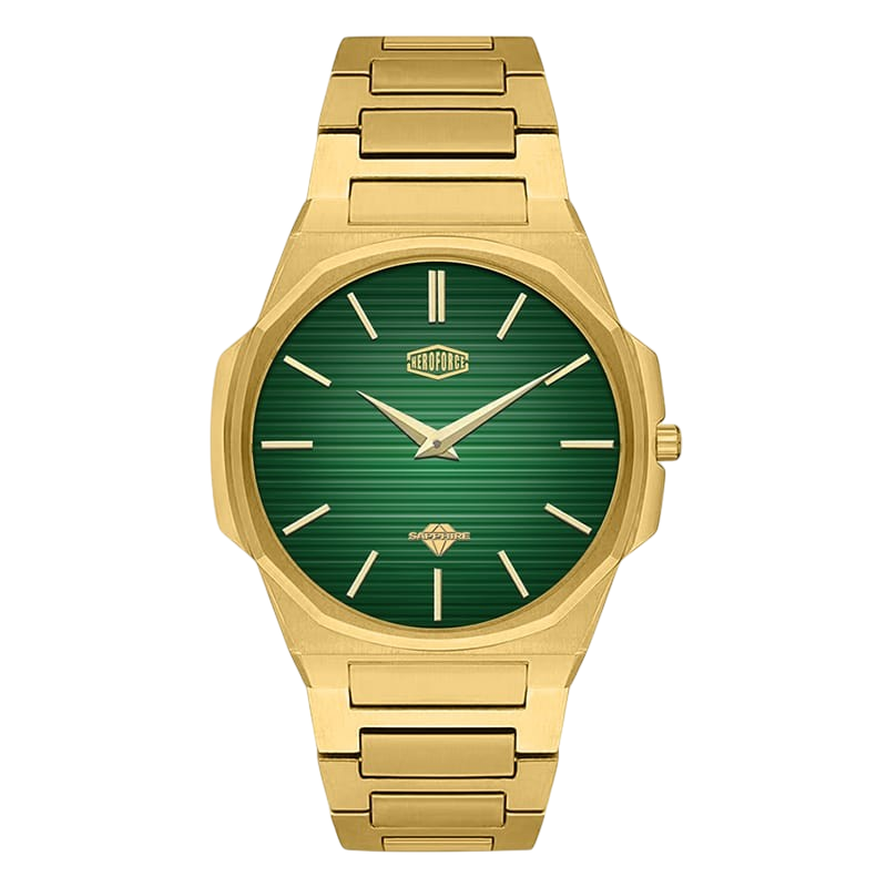 front view green dial