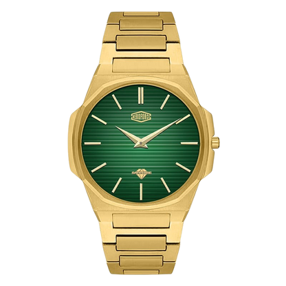 Heroforce 5037A gold green dial watch