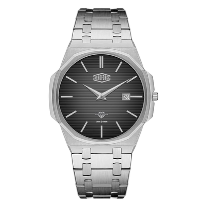 Heroforce 5040B - Black silver dial, dull product shot