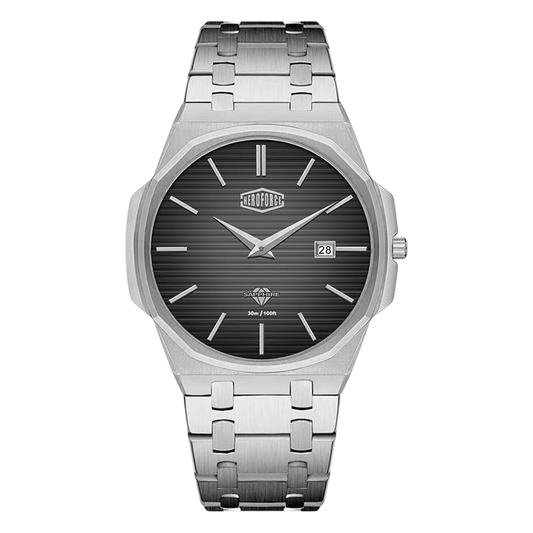 Heroforce 5040B - Black silver dial, dull product shot