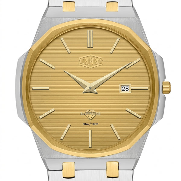 Heroforce 5040B Octagonal - macro octagonal dial, luxury, crisp