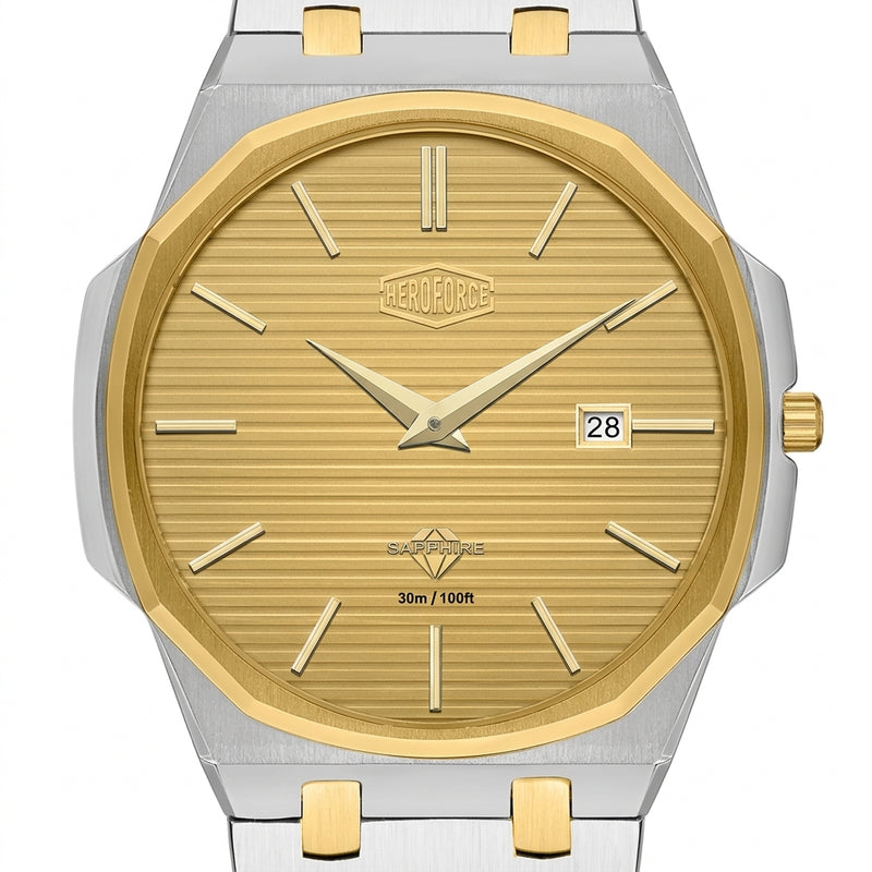 Heroforce 5040B Octagonal - macro octagonal dial, luxury, crisp
