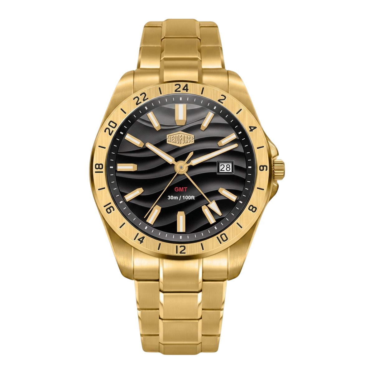 HeroForce 5056 - VERDANT  GMT Stainless Steel Quartz Watch