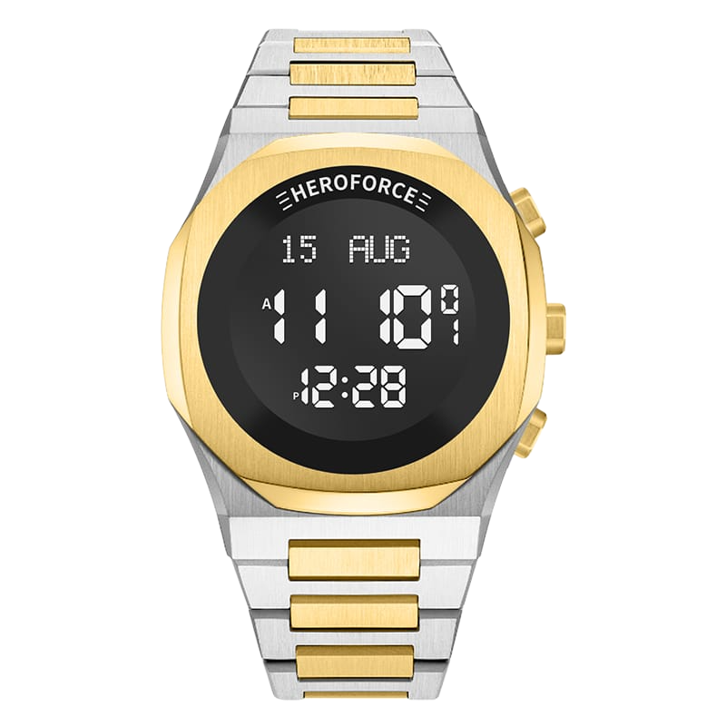 HeroForce 5013 STEELGLOW - two-tone silver gold black display