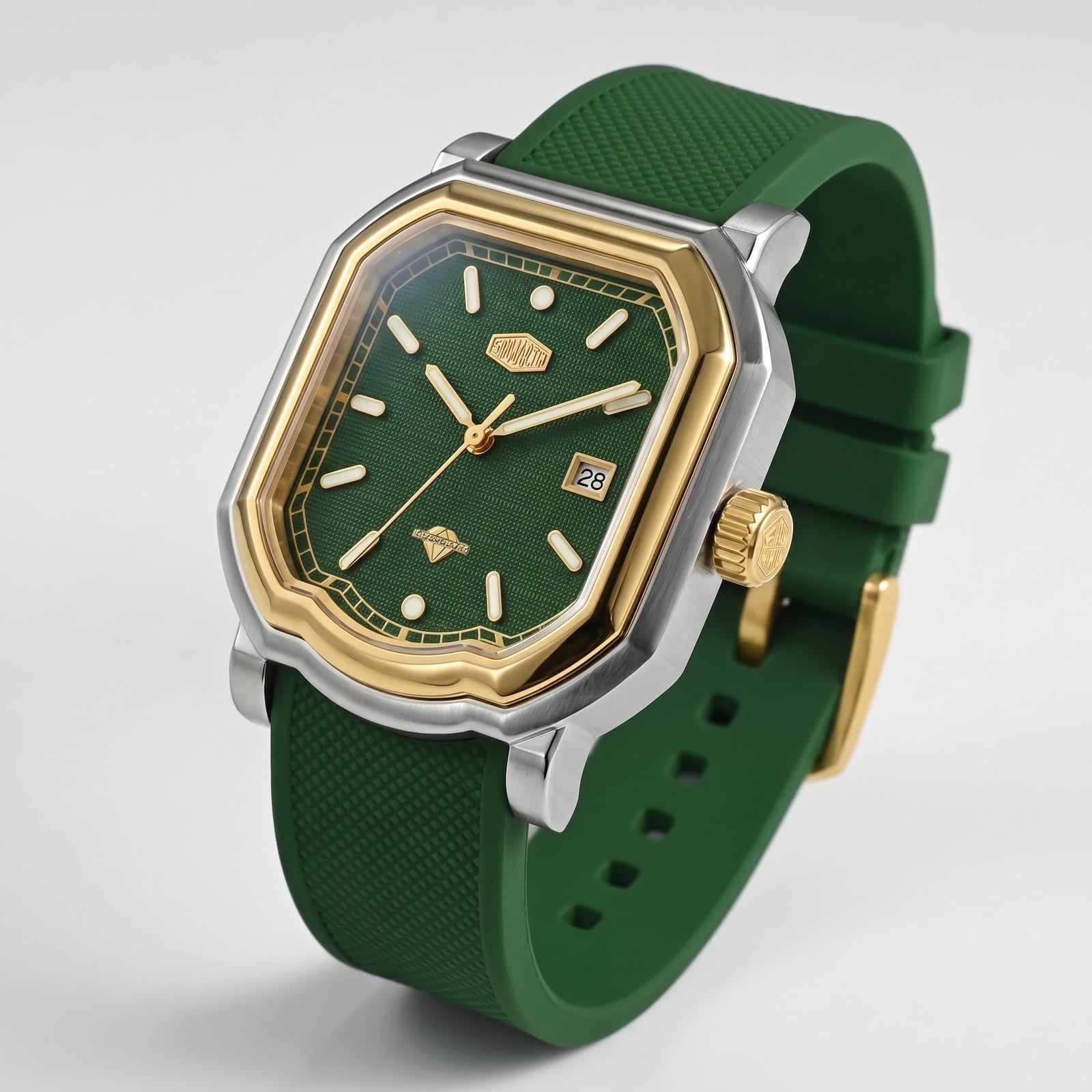 HeroForce 5051P Green – Men’s Square Business Watch