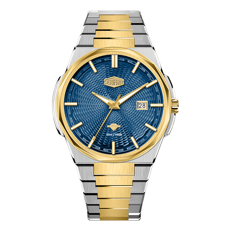 blue dial two-tone
