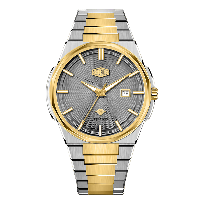 grey dial two-tone