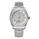 front view, silver dial, orange GMT