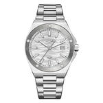silver wave pattern dial