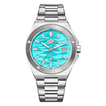 turquoise wavy dial watch