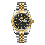 silver steel blue dial