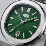 Upclose macro of HeroForce 5046 Luxury Ana - Analog, Sunray Dial, Steel Bracelet