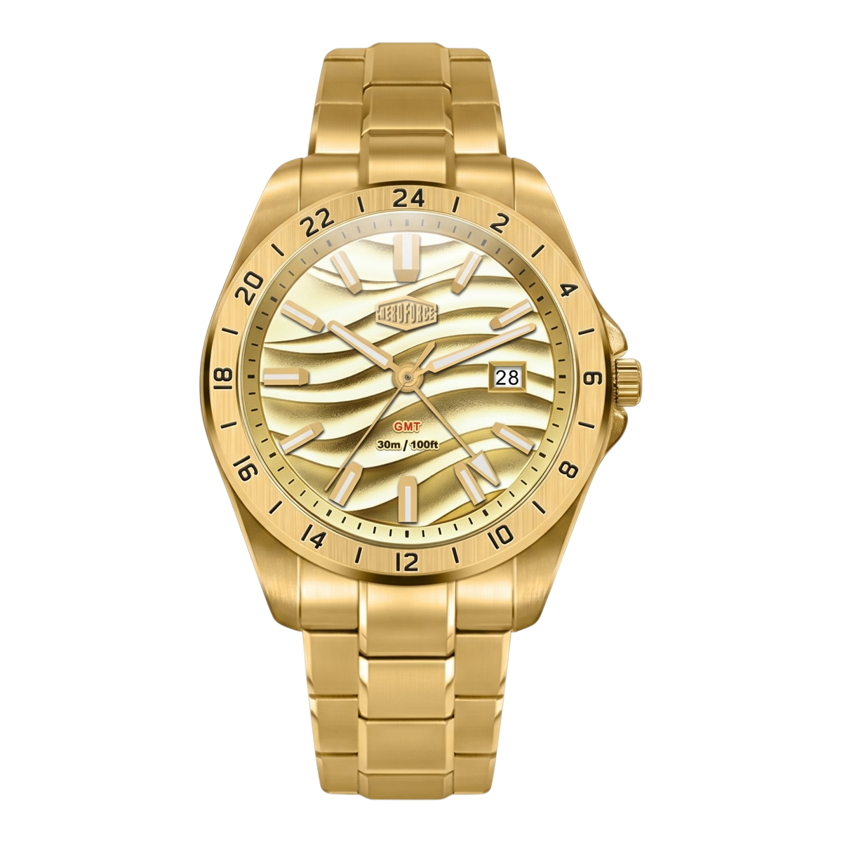 HeroForce 5056 - VERDANT  GMT Stainless Steel Quartz Watch
