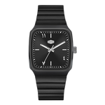 all black rubber strap watch