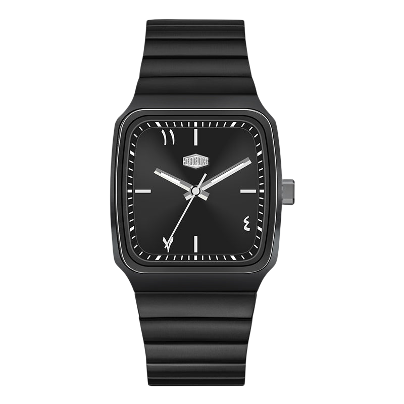 all black rubber strap watch