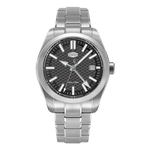 black dial steel watch&