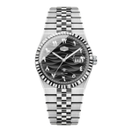 black dial arabic numerals