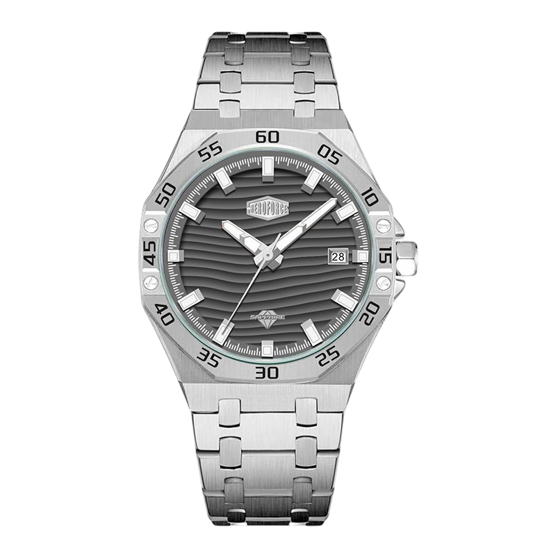 front view grey dial