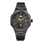 black gold sunburst dial
