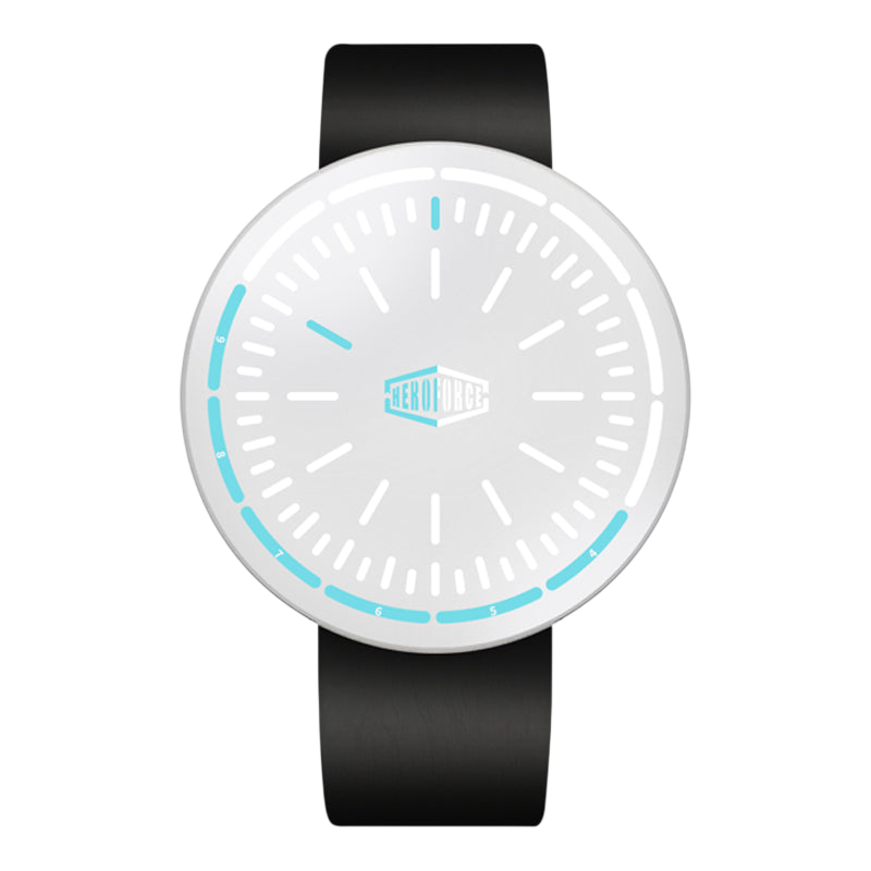 black strap blue accents