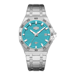blue wavy dial watch