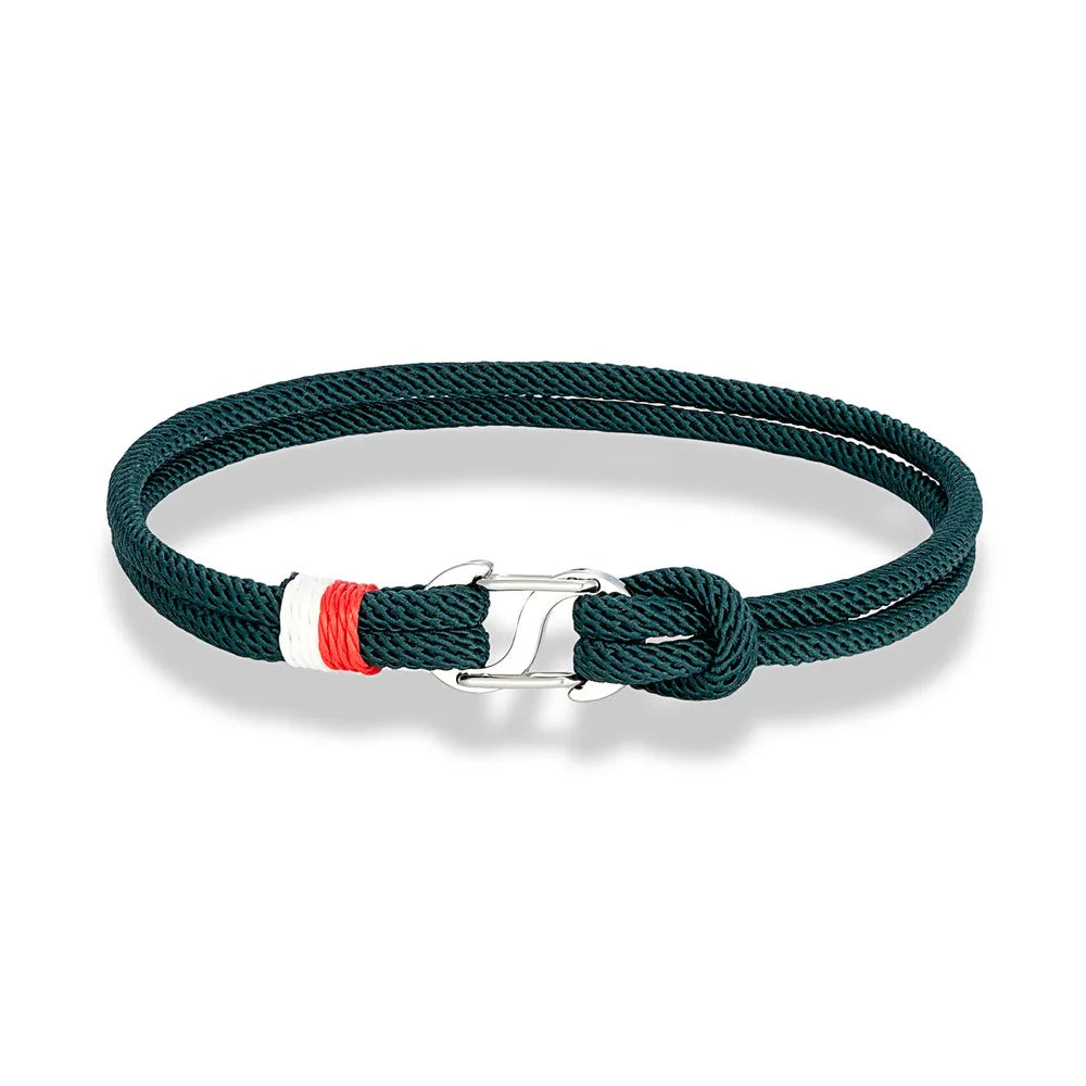Braided Rope Bracelet Green