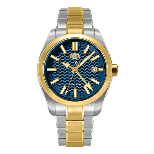 front view blue dial