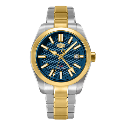 front view blue dial