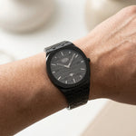 watch on wrist white accents