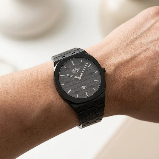 watch on wrist white accents