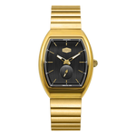 gold watch black dial