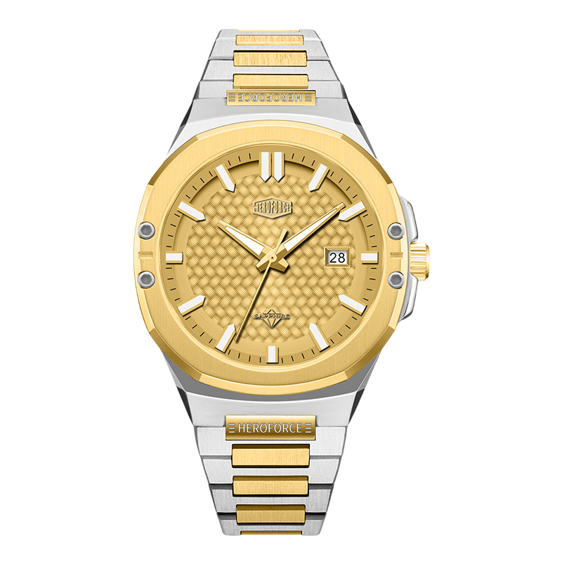 front view gold dial